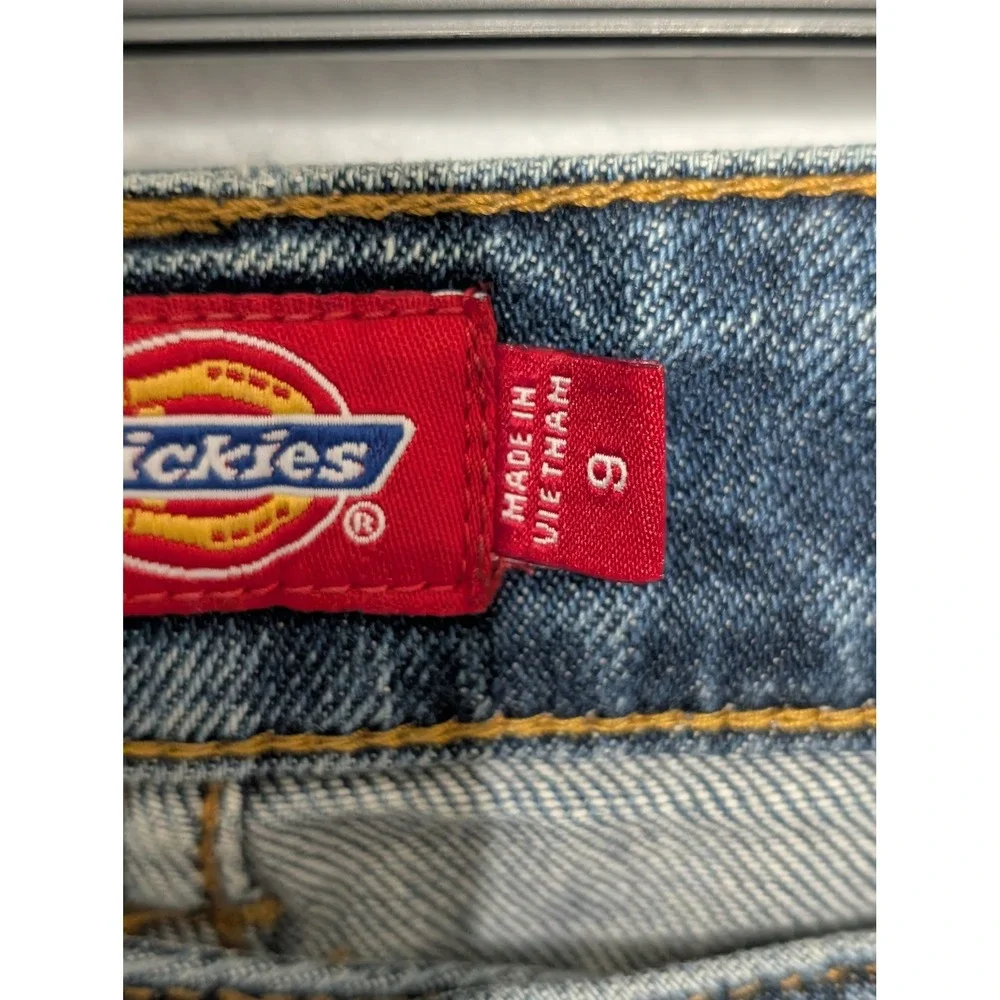 Dickies Womens Low Rise Straight Leg Jeans Blue Medium Wash Denim Size 9
